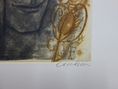 Brigitte COUDRAIN : Hommage à Friedlander - Gravure (détail)