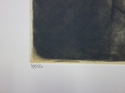 Brigitte COUDRAIN : Hommage à Friedlander - Gravure (détail)