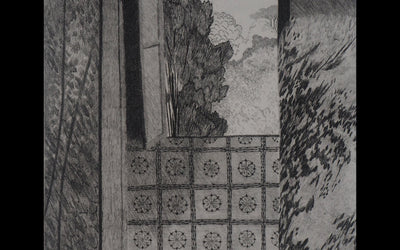 Brigitte COURME : La fenêtre - Lithographie (détail)