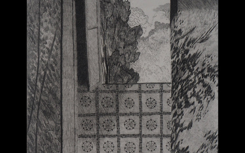 Brigitte COURME : La fenêtre - Lithographie (détail)