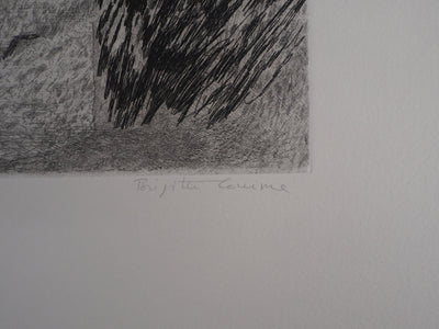 Brigitte COURME : La fenêtre - Lithographie (détail)