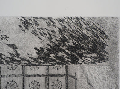 Brigitte COURME : La fenêtre - Lithographie (détail)
