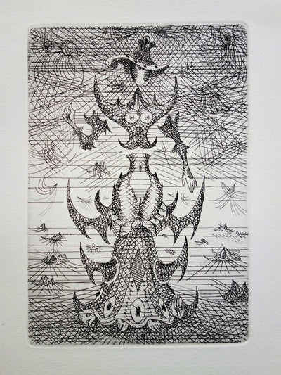Lucien COUTAUD : Figure ésotérique - Gravure