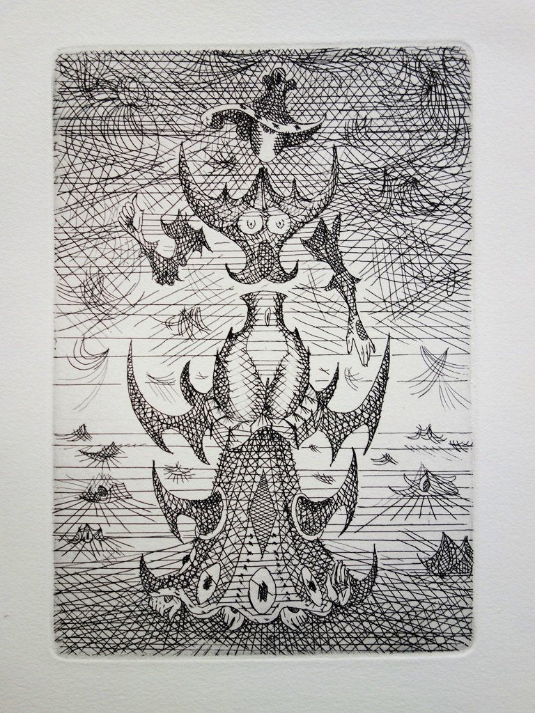 Lucien COUTAUD : Figure ésotérique - Gravure