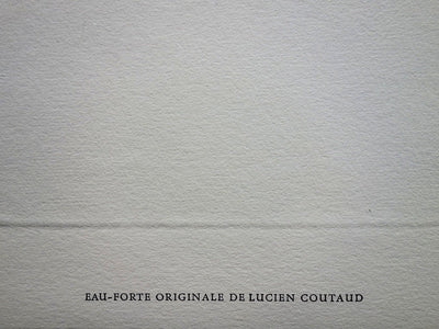 Lucien COUTAUD : Figure ésotérique - Gravure (détail)