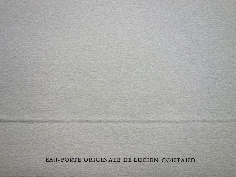 Lucien COUTAUD : Figure ésotérique - Gravure (détail)