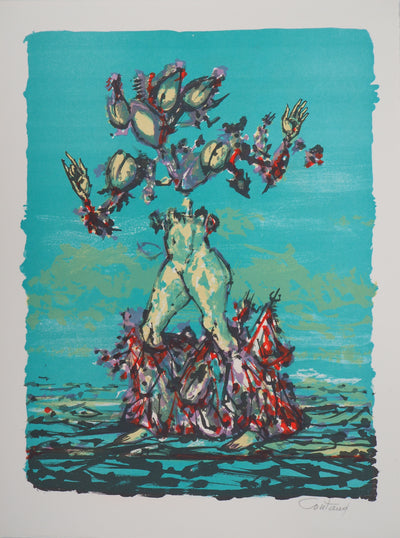 Lucien COUTAUD : Personnage surréaliste, Lithographie originale (vue générale) - Crédit photo : Galerie Art.Paris