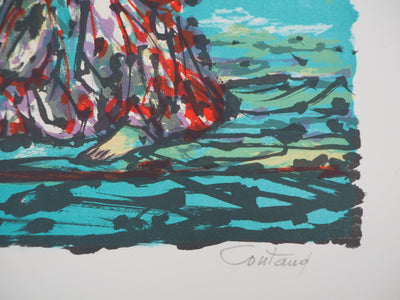 Lucien COUTAUD : Personnage surréaliste, Lithographie originale (photo de détail 2) - Crédit photo : Galerie Art.Paris