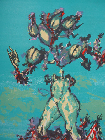 Lucien COUTAUD : Personnage surréaliste, Lithographie originale (photo de détail 4) - Crédit photo : Galerie Art.Paris