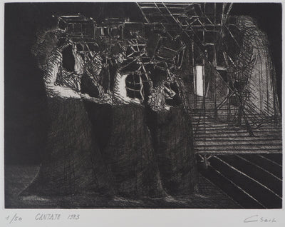 Hélène CSECH : Cantate, 1983 - Gravure