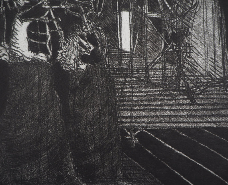 Hélène CSECH : Cantate, 1983 - Gravure (détail)