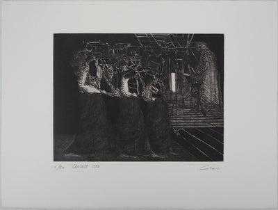Hélène CSECH : Cantate, 1983 - Gravure (détail)