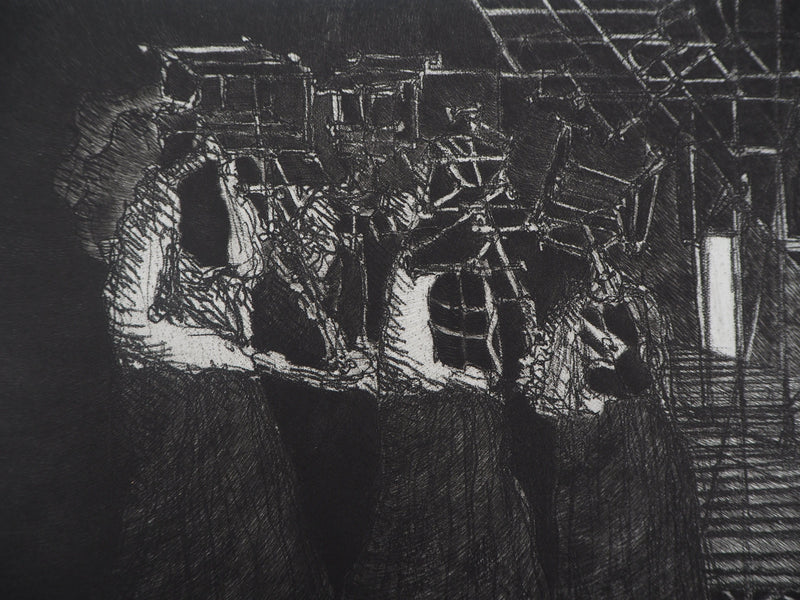 Hélène CSECH : Cantate, 1983 - Gravure (détail)