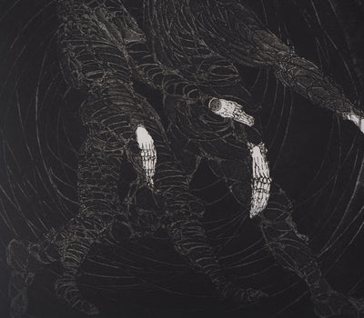 Hélène CSECH : Le jeu des cerceaux, 1982 - Gravure (détail)