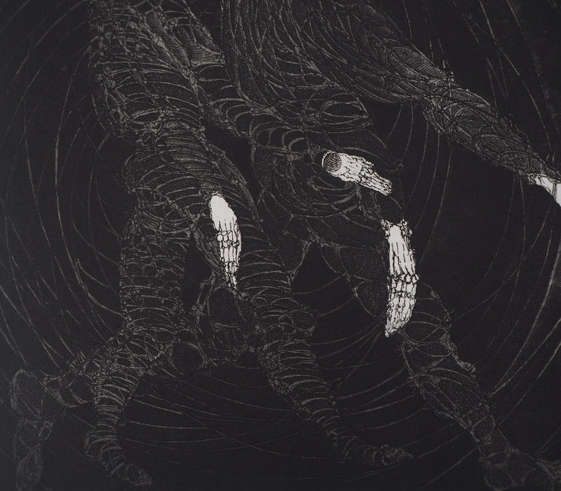 Hélène CSECH : Le jeu des cerceaux, 1982 - Gravure (détail)