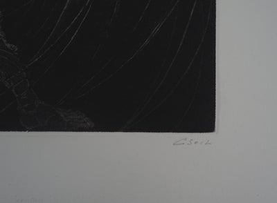 Hélène CSECH : Le jeu des cerceaux, 1982 - Gravure (détail)