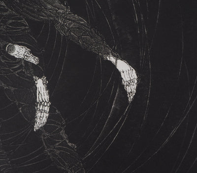 Hélène CSECH : Le jeu des cerceaux, 1982 - Gravure (détail)
