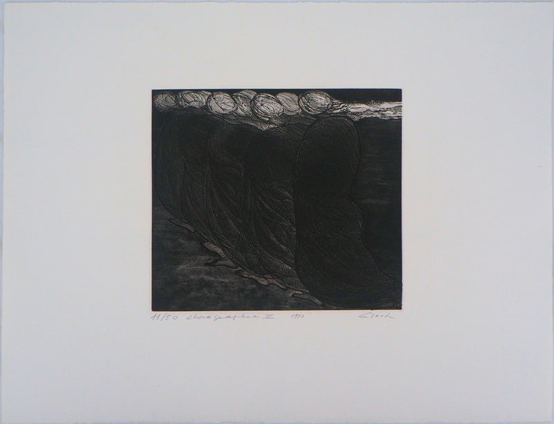 Hélène CSECH : Chorégraphie II - Gravure (détail)