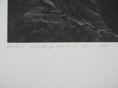 Hélène CSECH : Chorégraphie II - Gravure (détail)
