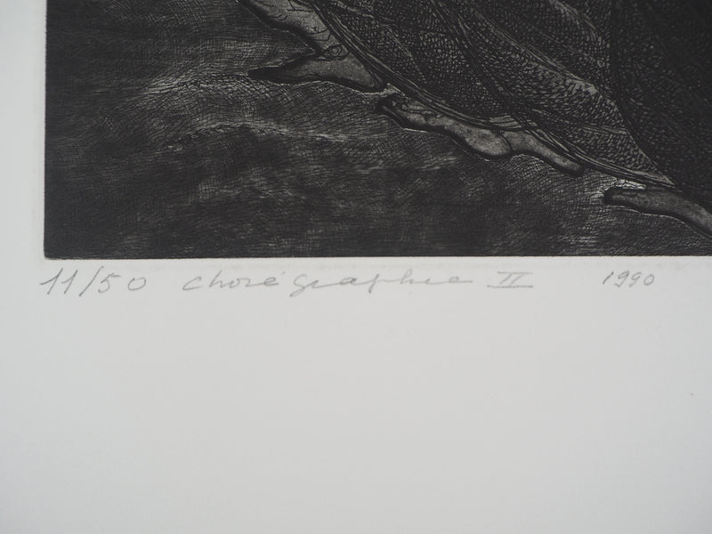 Hélène CSECH : Chorégraphie II - Gravure (détail)