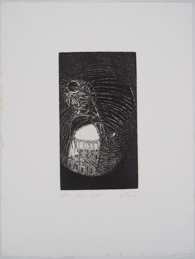 Hélène CSECH : Exil - Gravure (détail)
