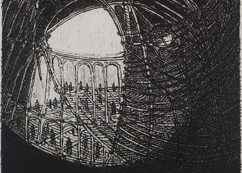 Hélène CSECH : Exil - Gravure (détail)