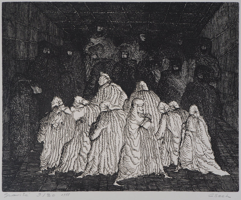 Hélène CSECH : Gravité, 1975 - Gravure