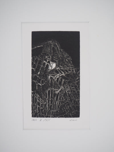 Hélène CSECH : Ibis - Gravure (détail)