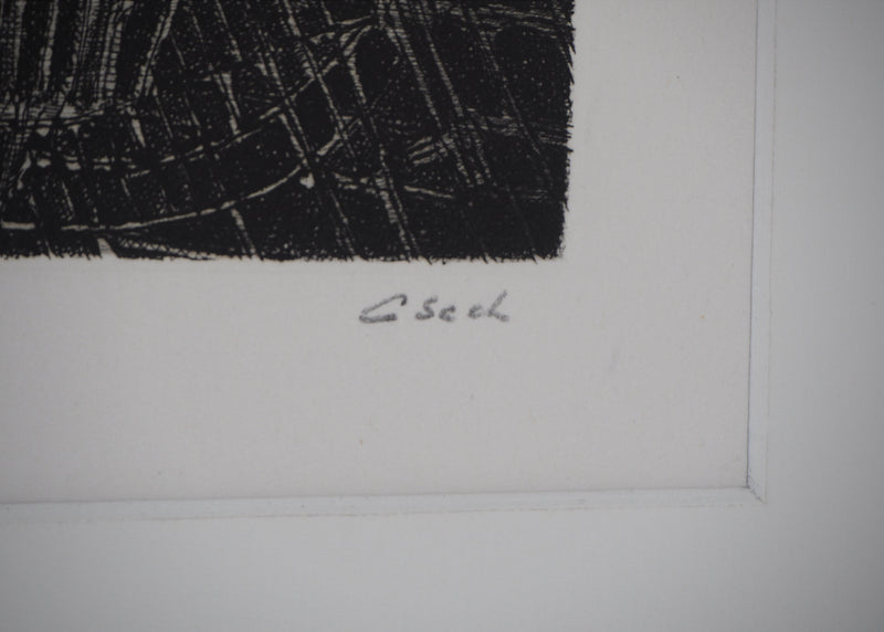 Hélène CSECH : Ibis - Gravure (détail)