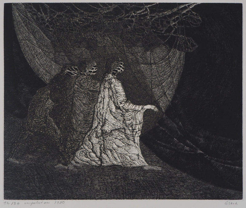 Hélène CSECH : Impulsions, 1980 - Gravure