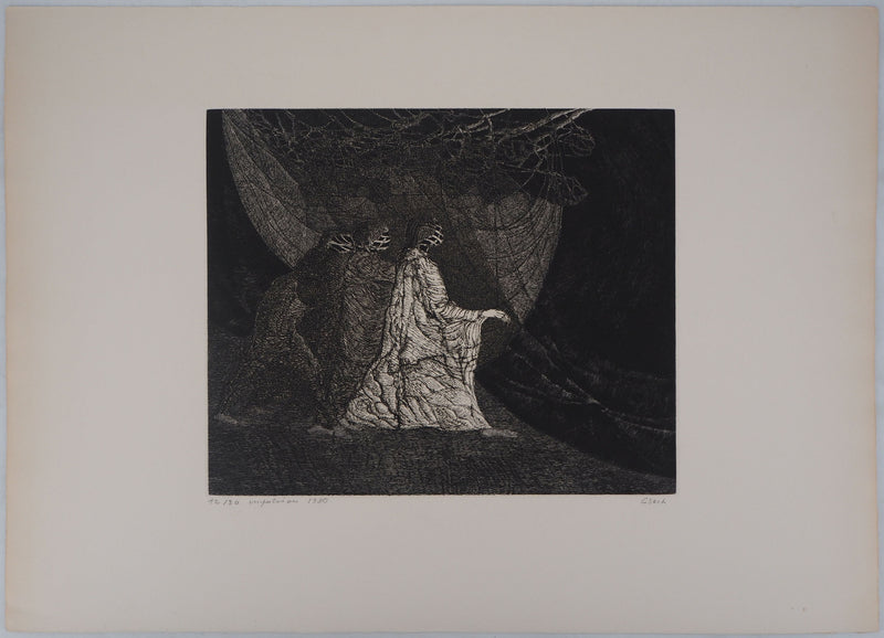 Hélène CSECH : Impulsions, 1980 - Gravure (détail)