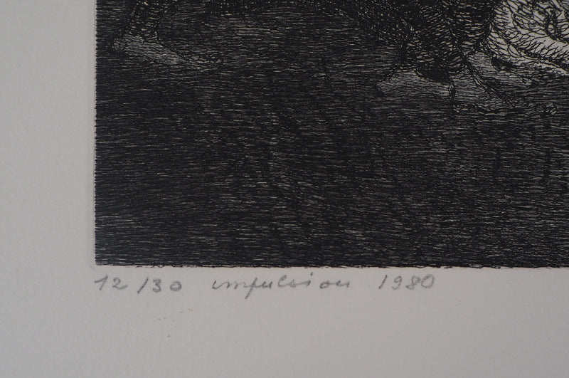 Hélène CSECH : Impulsions, 1980 - Gravure (détail)