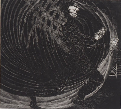 Hélène CSECH : Le meneur du jeu, 1984 - Gravure