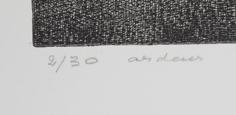 Hélène CSECH : Pèlerinage (ardeur) - Gravure (détail)