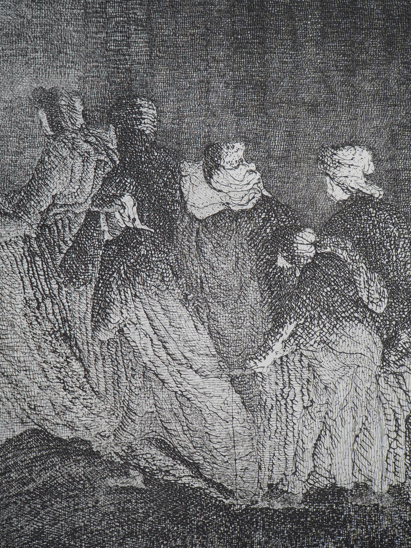 Hélène CSECH : Pèlerinage (ardeur) - Gravure (détail)