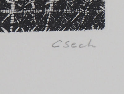 Hélène CSECH : Rumeurs - Gravure (détail)