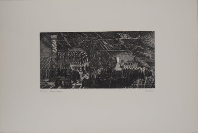 Hélène CSECH : Rumeurs - Gravure (détail)
