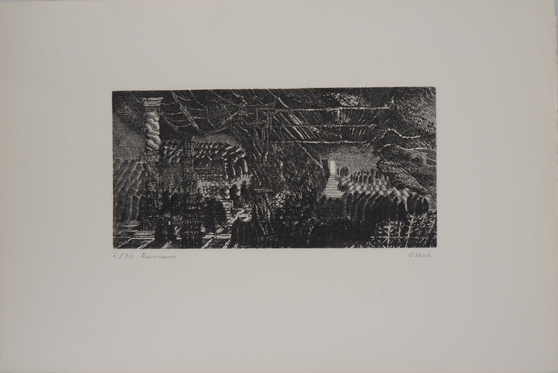 Hélène CSECH : Rumeurs - Gravure (détail)
