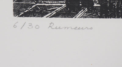 Hélène CSECH : Rumeurs - Gravure (détail)