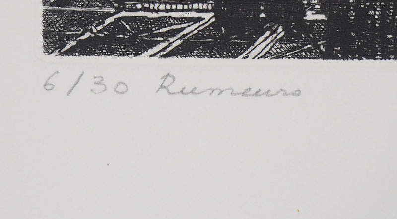 Hélène CSECH : Rumeurs - Gravure (détail)