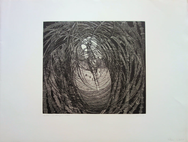 Hélène CSECH : Sillages - Gravure (détail)