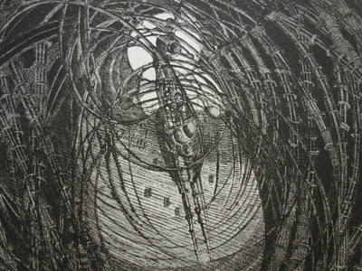 Hélène CSECH : Sillages - Gravure (détail)