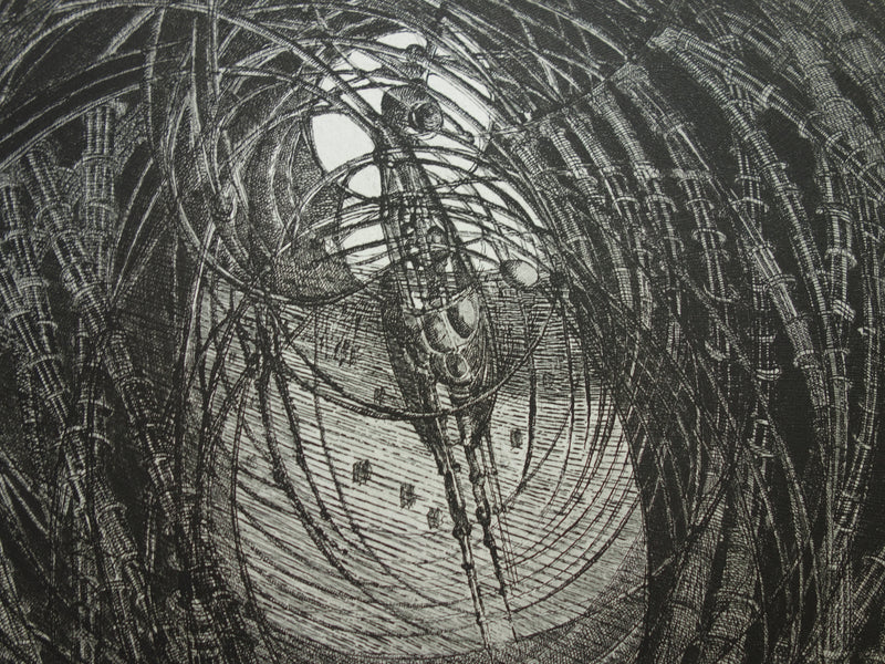 Hélène CSECH : Sillages - Gravure (détail)