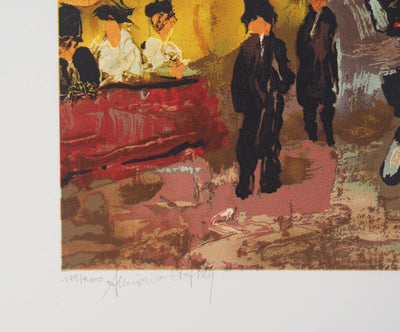 Henry Maurice D'ANTY : Calèche à Montmartre - Lithographie (détail)