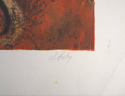 Henry Maurice D'ANTY : Coq fauviste - Lithographie (détail)