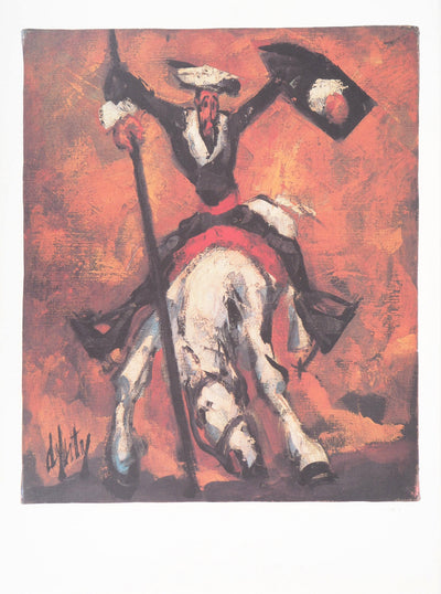 Henry Maurice D'ANTY : Don Quichotte - Lithographie