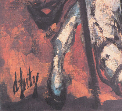 Henry Maurice D'ANTY : Don Quichotte - Lithographie (détail)