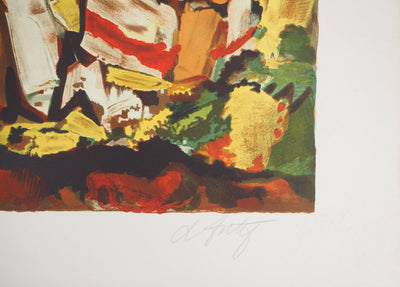 Henry Maurice D'ANTY : Les petits cavaliers - Lithographie (détail)