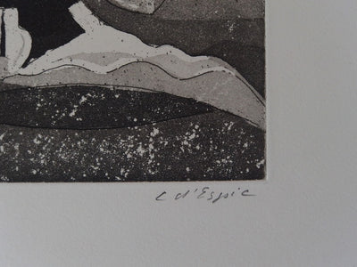 Christian D'ESPIC : La Magdeleine - Gravure (détail)