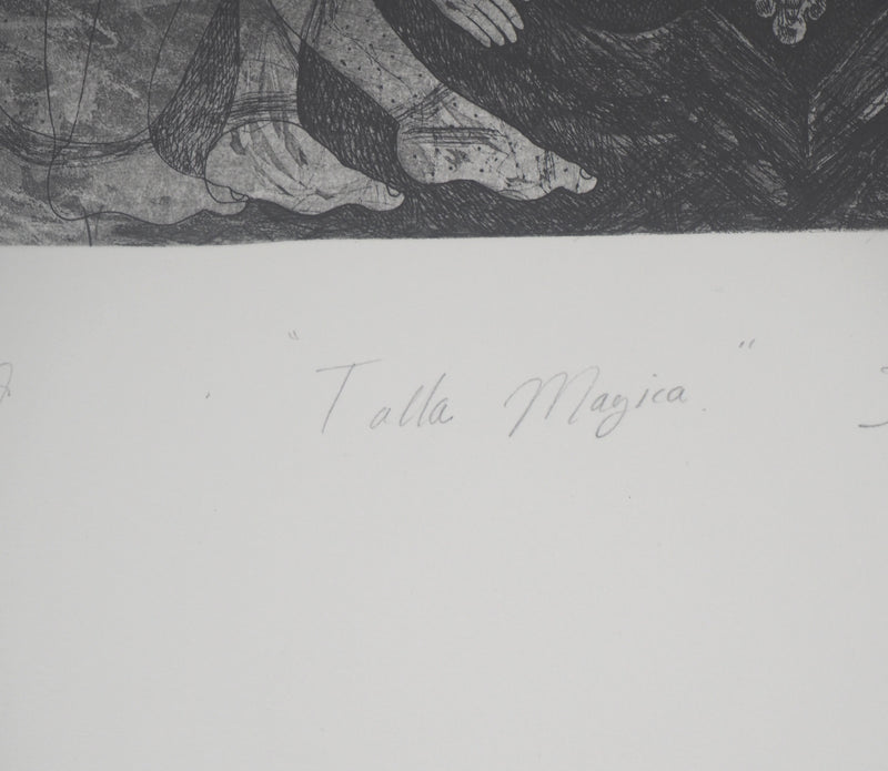 J. DADERT : Créatures magiques : Talla magica - Gravure (détail)